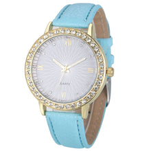 8 Colors Geneva Fashion Diamond Analog Leather Quartz Wrist Watch Women Montre femme J4U66
