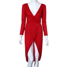 Sexy Dress Women Lady Deep V-neck Backless Dress  J4U66