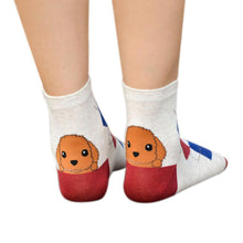 3D Animals Cartoon Socks Women Puppy Footprints Floor Cotton sock Women's Casual Charactor Socks J4U66