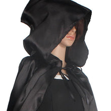 Black/Red/Purple Halloween Hooded Cloak Coat Wicca Robe Medieval Cape Wedding Cloak Cosplay Coat Shawl J4U66