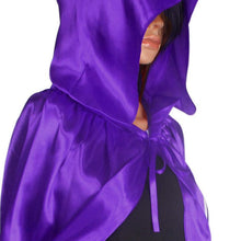 Black/Red/Purple Halloween Hooded Cloak Coat Wicca Robe Medieval Cape Wedding Cloak Cosplay Coat Shawl J4U66