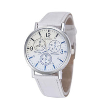 Blu-Ray Business Quartz Watches Men Luxury Crocodile Faux Leather Analog Manly Charm Wristwatches J4U66