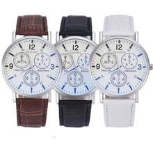 Blu-Ray Business Quartz Watches Men Luxury Crocodile Faux Leather Analog Manly Charm Wristwatches J4U66