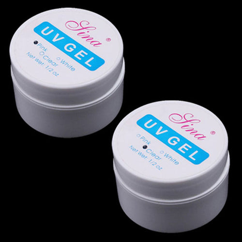 Brand 2in1 Clear Pink UV Builder Gel Acrylic Nail Art Tips Manicure J4U66