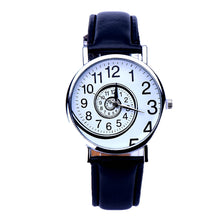Casual Swirl Pattern Leather Woman Quartz Wrist Watch 5 Colors Relogio Feminino &  J4U66