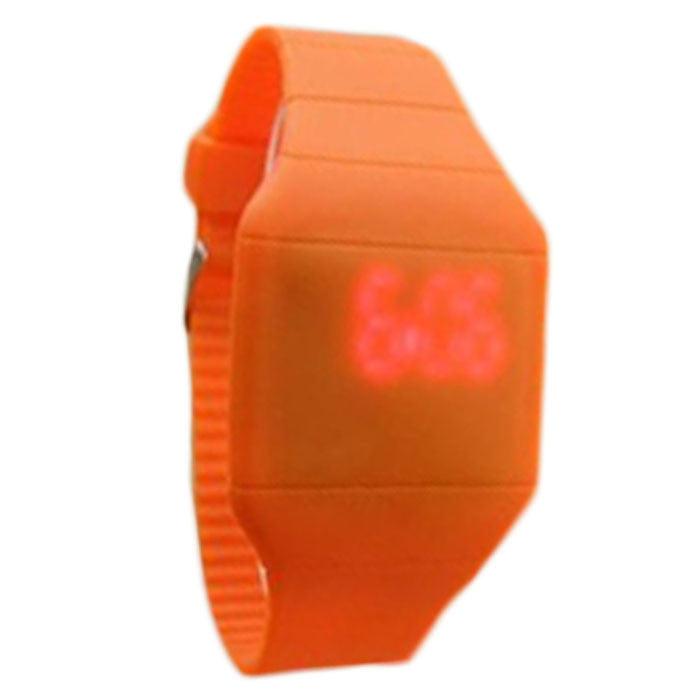 Children's Classical LED Fashion Colorful Fashion The Jelly Ultra-Thin Ssilicone Sport Wrist Watch & J4U66