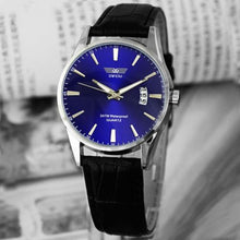 Classic Fashion Luxury Black Leather Strap Calendar Quartz Mens Date Wrist Watch Fast Shipping J4U66