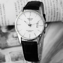 Classic Fashion Luxury Black Leather Strap Calendar Quartz Mens Date Wrist Watch Fast Shipping J4U66