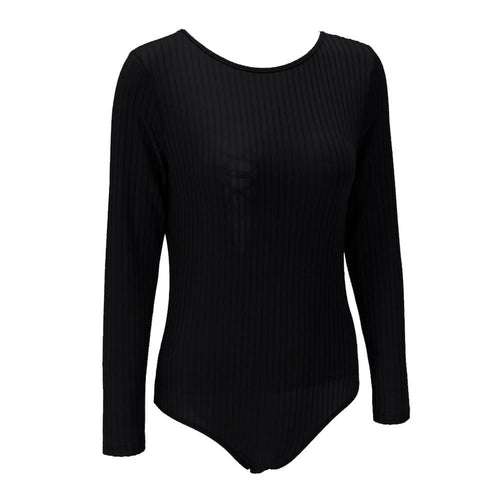 Fall Women's Sexy Slim Short Cotton Knitted Bodycon Bandage Jumpsuit romper Bodysuit with Long Sleeve V-Neck One-Piece J4U66