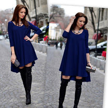 Fashion Fall Women Elegant Three Quarter Loose Casual Party Dress  J4U66