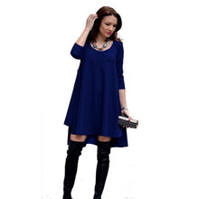 Fashion Fall Women Elegant Three Quarter Loose Casual Party Dress  J4U66