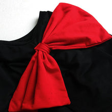 Fashion Women Vintage Bow O Neck Half Sleeve Dress Party Evening Mini Dress Plus Size J4U66