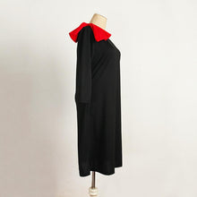Fashion Women Vintage Bow O Neck Half Sleeve Dress Party Evening Mini Dress Plus Size J4U66