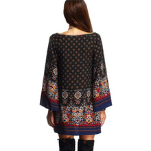 Fashion Bohemian Dress Print Beach Vintage SexyVestidos Casual Ladies Clothing Women Robe Party Dresses J4U66