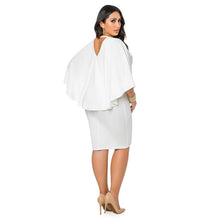 Fashion Casual Women Party Sexy Bodycon Plus Size Batwing Mini Dress Size XXXL  J4U66