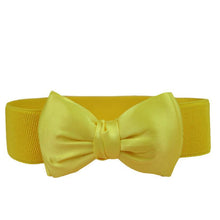 Fashion Lady Wide Elastic Stretch Bowknot Bow Tie Belt Waistband 5 Colors & J4U66