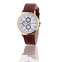 Fashion Rome Article Leather Band Analog Quartz Vogue Wrist Watches&  J4U66