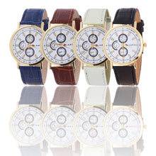 Fashion Rome Article Leather Band Analog Quartz Vogue Wrist Watches&  J4U66