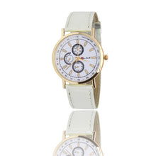 Fashion Rome Article Leather Band Analog Quartz Vogue Wrist Watches&  J4U66