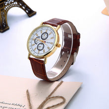 Fashion Rome Article Leather Band Analog Quartz Vogue Wrist Watches&  J4U66
