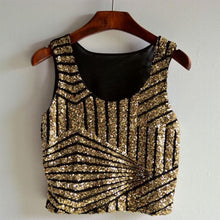 Fashion Sequined Tank Top Women VTops Shirts Sleeveless Style Tank Tops  J4U66