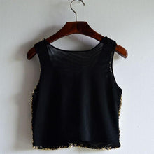 Fashion Sequined Tank Top Women VTops Shirts Sleeveless Style Tank Tops  J4U66