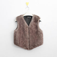 Fashion Sleeveless Outerwear Warm Women Long Hair Faux Fur Short VJacket Waistcoat Coat J4U66