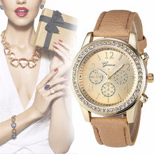 Faux Chronograph Quartz WatcheWomen Ladies Luxury Brand Classic Round Women Crystals Dress Watch relogios feminino  J4U66