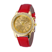 Faux Chronograph Quartz WatcheWomen Ladies Luxury Brand Classic Round Women Crystals Dress Watch relogios feminino  J4U66