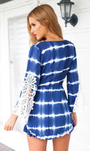 Fashion Women Lady V Neck Long Sleeve Splicing Floral Lace Elegant Sexy Slim Mini Boho Dress J4U66