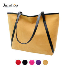 Simple Larger Capacity Leather Suede Women Bag Messenger Feminina Women Leather Handbags J4U66