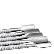 tainless Double-end Cuticle Pusher Dead Skin Remover Manicure Tool Nail Art Body Care J4U66