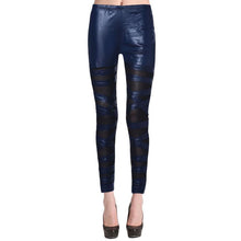 Women Sexy High Slim Leather Stretch Leggings Pants Fit Pencil Trousers Disco Pants J4U66