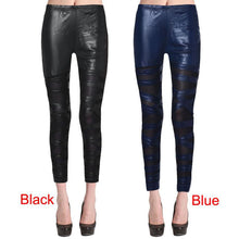 Women Sexy High Slim Leather Stretch Leggings Pants Fit Pencil Trousers Disco Pants J4U66