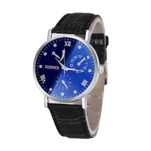 Luxury Mens Fashion PU Leather Business Quartz Analog Watch Wrist Watches&  J4U66