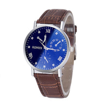 Luxury Mens Fashion PU Leather Business Quartz Analog Watch Wrist Watches&  J4U66