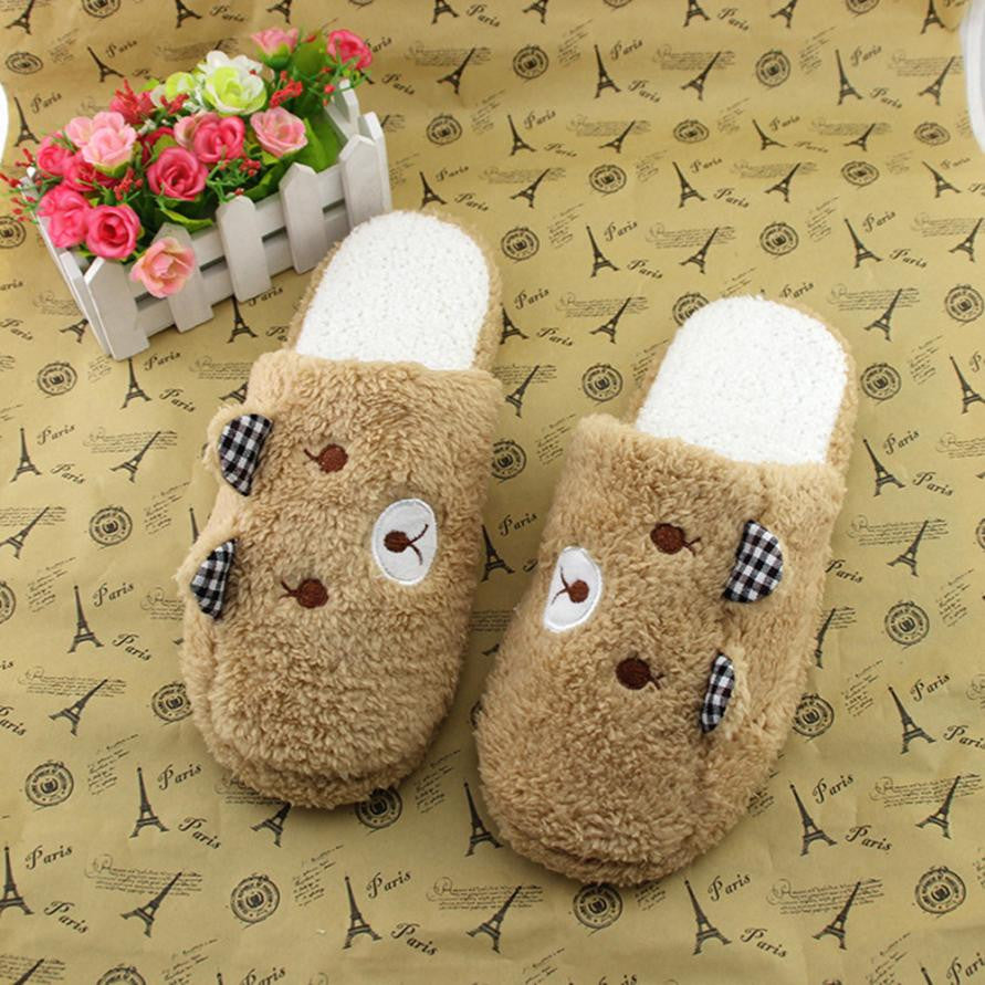 Warm Lovely Velvet Soft Plush Slipper Women Ladies Home Non-silp Bowknot Slippers Indoor Shoes J4U66