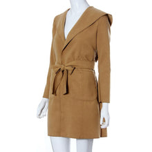 Fashion Women Trench Coat Slim Turn-down Collar Long Sleeve Casual Winer Overcoat Fast Shipping J4U66