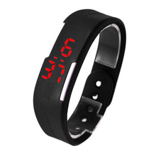Womens Rubber Red LED Watch Date Sports Bracelet Digital Wrist Waatch&  J4U66