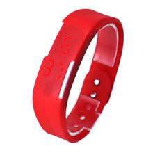 Womens Rubber Red LED Watch Date Sports Bracelet Digital Wrist Waatch&  J4U66