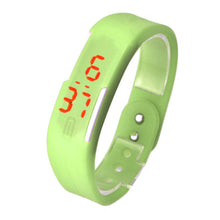 Womens Rubber Red LED Watch Date Sports Bracelet Digital Wrist Waatch&  J4U66