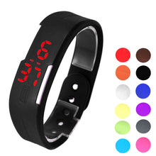 Womens Rubber Red LED Watch Date Sports Bracelet Digital Wrist Waatch&  J4U66