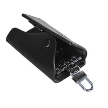 Quality Men PU Leather Solid Wallet Car Key Chain Holder 6 Ring Pouch Case Housekeeper Key Chain Black Brown J4U66