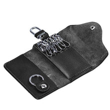 Quality Men PU Leather Solid Wallet Car Key Chain Holder 6 Ring Pouch Case Housekeeper Key Chain Black Brown J4U66
