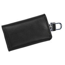 Quality Men PU Leather Solid Wallet Car Key Chain Holder 6 Ring Pouch Case Housekeeper Key Chain Black Brown J4U66