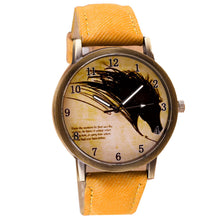 Women Men Retro Clock Wolf WristWatch Cowboy Leather Band Analog Quartz Watch  J4U66
