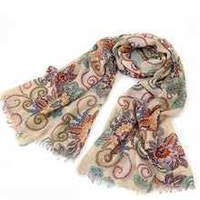 Vintage Warm Knitted Scarves Bohemian Ladies Women Scarf Wrap Shawl Nation Patterns  J4U66