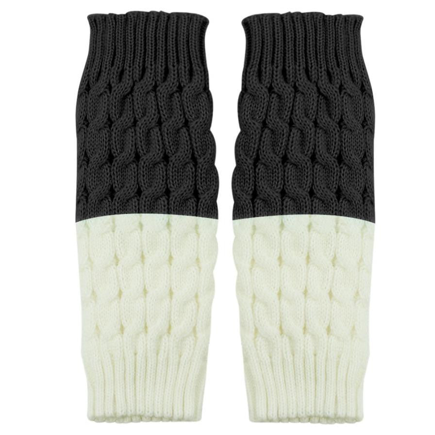 Korean Women Lady Knitted Crochet Socks Leg Boots Warmer Cover Leggings  J4U66