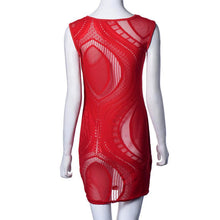 Lace Material Fashion Women Long Sleeve O-neck Mini Dress Joining Together Evening Sexy Semi Perspective Slim Dresses J4U66