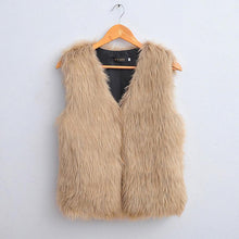 Lady Tops Faux Fur VWaistcoat Warm Coat Outwear Long Hair Jacket veste femme Drop shipping J4U66